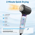 TQQ Haartrockner mit 200 Mio. Negativ-Ionen & 110.000 U/min Motor – Schnelles Trocknen – Bild 5