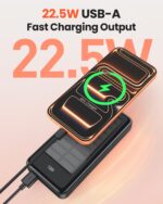 Bextoo Solar Powerbank 27000mAh mit 22,5W Schnellladung – Tragbares Ladegerät für Smartphones – Bild 2