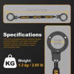 AMZLOCK E-Scooter Schloss 90 cm Kettenschloss – Handschellenschloss mit Ein-Klick-Verriegelung – Bild 2