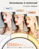 Acrhkoor 10,2" Ringlicht mit 192 cm Aluminium-Stativ – Professionelles LED-Licht für Content Creation – Bild 6