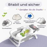COOSEYA Faltbare Baby-Badewanne mit Stützkissen – Sicher & platzsparend für Neugeborene – Bild 4
