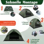 Purebox Kuppelzelt 2-3 Personen – Ultraleicht & Windsicher für Camping & Trekking – Bild 4