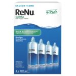 Bausch + Lomb ReNu MultiPlus Kombilösung 4 x 360 ml – All-in-One Kontaktlinsenreiniger mit Proteinentferner