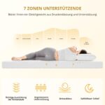 NAPSIE 7-Zonen Kaltschaummatratze 90x200 cm H3 – Ergonomische Unterstützung mit abnehmbarem Bezug – Bild 6