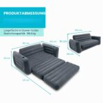 Intex Aufblasbares Futon-Sofa Queen-Size – 2-in-1 Ausziehbett mit Schnellventilen – Bild 3