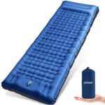 JATEKA Aufblasbare Isomatte 12 cm – Ultraleichte Camping Luftmatratze mit Fußpumpe