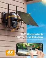 NUASI 4G LTE Überwachungskamera Aussen mit Akku & Solarpanel – Kabellos IP66 wasserdicht – Bild 4