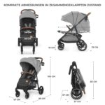 Kinderkraft GRANDE PLUS Kinderwagen – Zusammenklappbar mit einer Hand, Geburt bis 22 kg – Bild 2