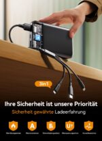LKOUY 27000mAh Power Bank mit USB-C & 3-in-1 Kabel – Schnelllade Powerbank für iPhone & Samsung – Bild 7