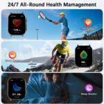 Poounur Smartwatch 2,01" AMOLED – Fitnessuhr mit Bluetooth-Anrufen & Pulsmesser für iOS & Android – Bild 6