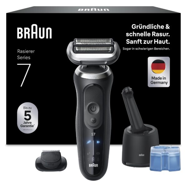 Braun Series 7 N7200cce Elektrorasierer – Kabelloses Nassrasur System für Herren