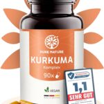 Pure Nature Kurkuma Kapseln 12.000 mg mit Piperin & Vitamin C – 90 Stück