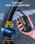 Fanttik X9 Ace Mini Elektropumpe – 10,3 BAR Akku-Kompressor für alle Fahrräder – Bild 4