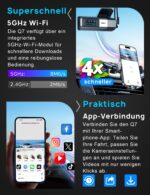 Navycrest Q7 Dashcam 4K+1080P Vorne Hinten – Dual Auto Kamera mit 5GHz WiFi & Parküberwachung – Bild 3