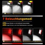Daphomeu LED Werkstattlampe 2er Set – 1000 Lumen COB Inspektionsleuchte mit Magnetfuss – Bild 2