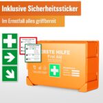 HELDENWERK® Erste-Hilfe-Koffer DIN 13157:2021 mit Wandhalterung – Verbandskasten für Betrieb & Haushalt – Bild 5