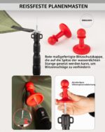 AVOFOREST Teleskop-Zeltstange 88–265 cm – Aluminium Stützbügel für Zelte & Sonnensegel (2er-Set) – Bild 5