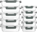 MCIRCO Glas-Frischhaltedosen Set 20-teilig – Auslaufsicher & Spülmaschinenfest