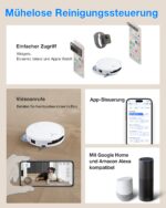 ECOVACS DEEBOT T50 PRO OMNI Gen3 Saugroboter – 25.000 Pa mit Wischfunktion & Heisslufttrocknung – Bild 9