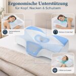 Hypuno Orthopädisches Nackenkissen mit Memory Foam – Ergonomisch für Seiten- & Rückenschläfer – Bild 3