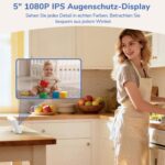 jeeber 5" Babyphone ohne WLAN – 1080P HDR Nachtsicht, Zwei-Wege-Audio & 8 Schlaflieder – Bild 4