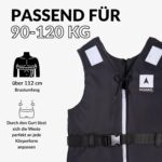 NOARD Schwimmweste Black Edition 50N – ISO 12402-5 zertifiziert für 25–120 kg – Bild 4