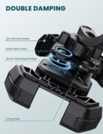 Grefay Motorrad Handyhalterung mit Doppelt Vibrationsgedämpfung – 360° drehbar für 4,5-7,2 Zoll – Bild 3