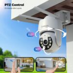 Codnida 2K WLAN Überwachungskamera Aussen – 360° PTZ mit Farblichtsicht & Auto-Tracking – Bild 5