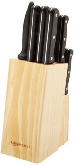 Amazon Basics 14-teiliges Messer-Set mit Messerblock – Professionelle Küchenmesser aus Edelstahl – Bild 7