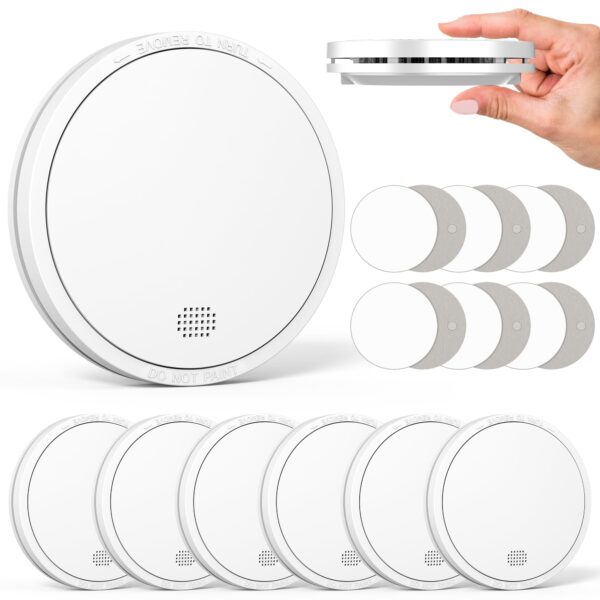 CHZHVAN Rauchmelder 6er Set – 10 Jahre Batterie, EN14604 zertifiziert, 85dB Alarm