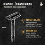 Störtebekker® Premium Rasierhobel Hamburg – Testsieger mit 10 Klingen & Leder-Etui – Bild 4