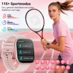 Mingtawn Smartwatch Damen 1.83" HD mit 7 Armbänder – Fitness Tracker mit Bluetooth-Anruf & SpO2 – Bild 5