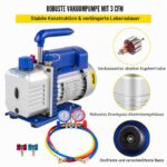 VEVOR Vakuumpumpe 3 CFM 1/4 HP – Professionelles HVAC-Set mit Sammler-Messgerät – Bild 3