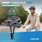 Fischer Urban Plus Fahrradhelm S/M mit LED-Rücklicht – Sicherer Cityhelm für Damen & Herren – Bild 2