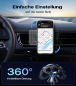 VICSEED Vollmetall MagSafe Autohalterung – Lüftungsmontage mit 26x N55 Magneten für iPhone & Samsung – Bild 5