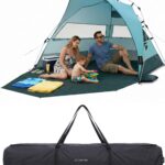 qeedo Quick Bay Pro Strandmuschel – UV80 Sonnenschutz für 3 Personen mit Quick-Up System