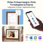 Eptusmey Frameo Digitaler Bilderrahmen 10.1 Zoll WLAN – Walnussholz mit 32GB Speicher – Bild 8
