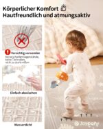 Joypony Krabbelmatte 150x180 cm – Faltbare Spielmatte wasserdicht & rutschfest für Babys – Bild 5