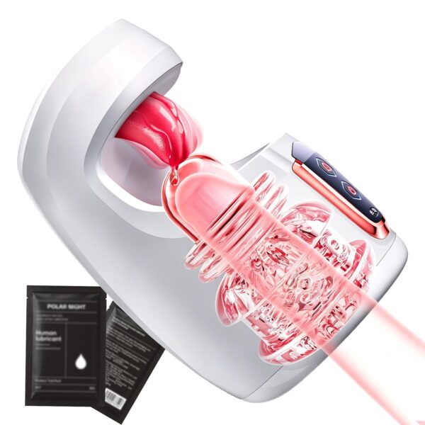 BSZUI Elektrischer Masturbator mit 10 Stoß- & 10 Zungenmodi – Premium Sexspielzeug für Männer