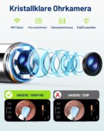 KAUGIC 2-in-1 Ohrpflege Set mit HD Ohrkamera & Spülgerät – Professionelle Reinigung für Zuhause – Bild 4