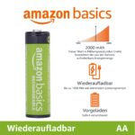 Amazon Basics 24er-Pack AA-Akkus 2000 mAh – Wiederaufladbar bis zu 1000x – Bild 2