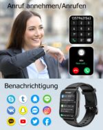 RUIMEN Smartwatch 1.85'' HD mit Telefonfunktion – Fitnessuhr mit SpO2 & 110+ Sportmodi – Bild 3