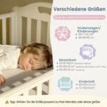lulumoon 2er Set Spannbettlaken 60x120 & 70x140 cm – Musselin-Baumwolle für Babybett – Bild 8