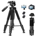 Victiv Kamera Stativ 52–185 cm mit abnehmbarem 3-Wege-Kopf – Aluminium Fotostativ für DSLR & Smartphone