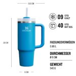 STANLEY 1913 Quencher H2.0 Flowstate 0.89L – Isolierter Edelstahl Trinkbecher mit Strohhalm – Bild 2