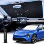 PEMOTech Faltbarer Sonnenschutz Auto 132×76 cm – UV & Hitzeschutz Frontscheibe