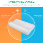 UTTU Memory Foam Nackenkissen 60x35cm – Ergonomisch verstellbar gegen Nackenschmerzen – Bild 4