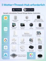 Meross Präsenzmelder Matter Over Thread – IP67 Bewegungsmelder mit 3-Zonen-Erkennung für HomeKit & Alexa – Bild 3