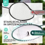 ENOVI EasyGo Badminton Set – Komplettes Federball-Doppelset mit Netz & Tasche – Bild 4