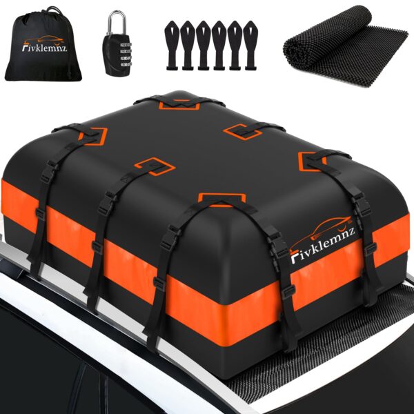 FIVKLEMNZ Dachbox 21 Kubikfuss – Wasserdichte Dachtasche für alle Fahrzeuge